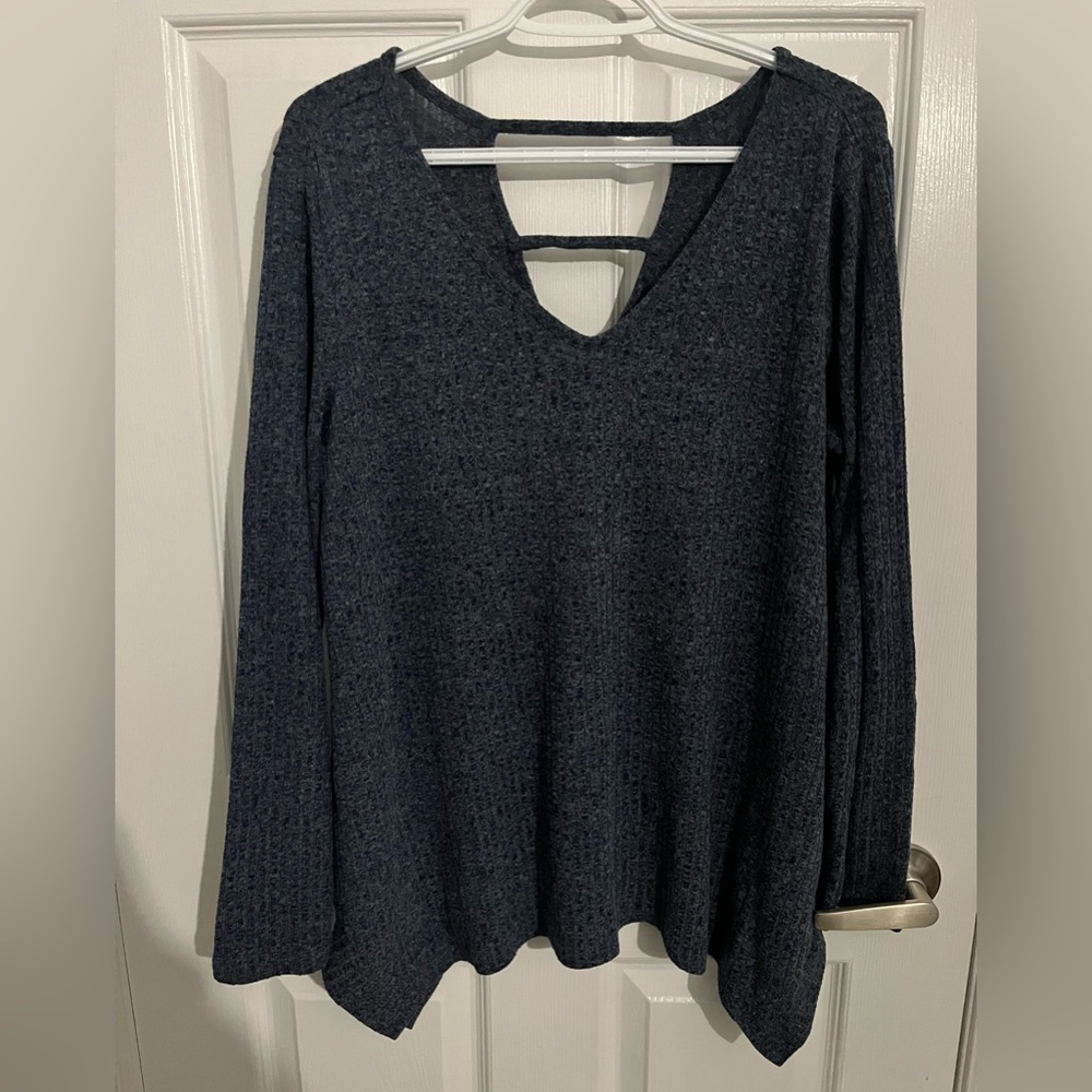 Blue flowy sweater